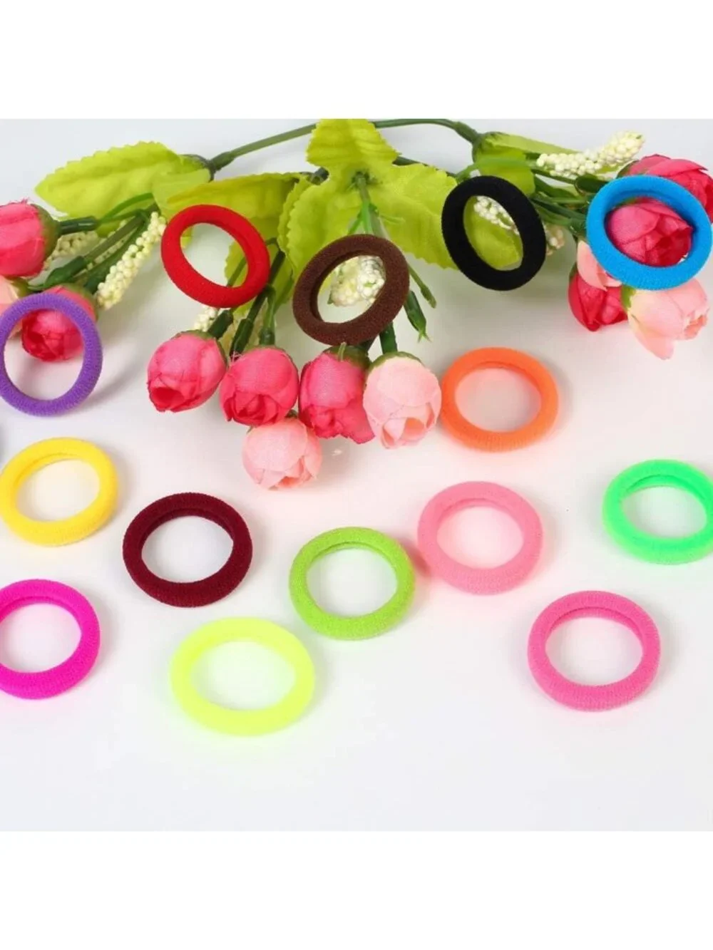 Cute Baby Hair Ties | Elastic Ponytail Holders for Girls & Toddlers, 12 Pack